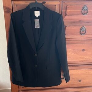 Love Tree Black Blazer Size Large NWOT 50% Polyester and 5% Spandex